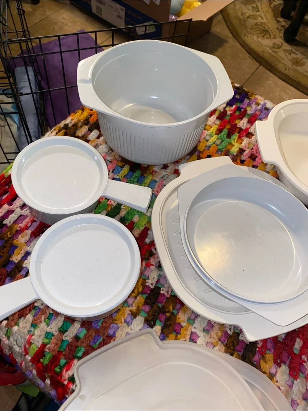 Vintage Nordic Ware & Rubber-ware White Multipiece Food Prep and Serving Set